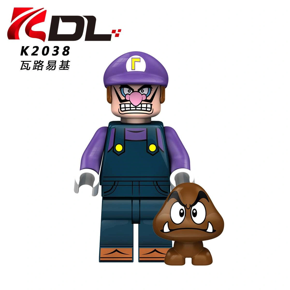 Waluigi Minifigures K2038 Compatible With Lego