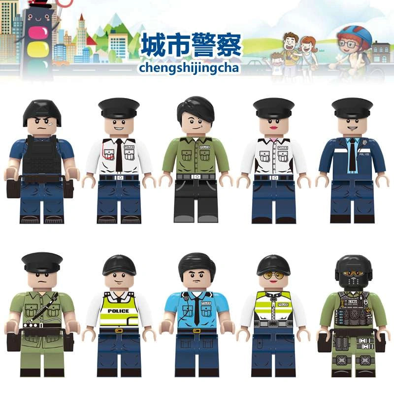 City Minifigures Minifigures 8038 Compatible With Lego