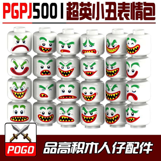 Joker Minifigures Head Minifigures PGPJ5001 Compatible With Lego