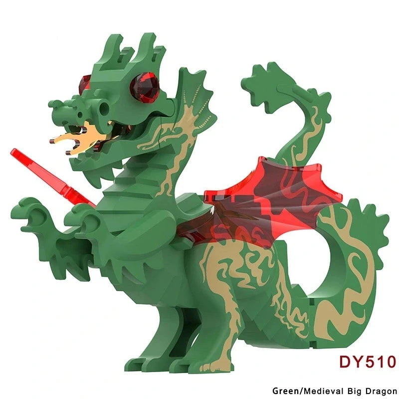 Green/Medieval Big Dragon Minifigures DY510 Other MiniFigure
