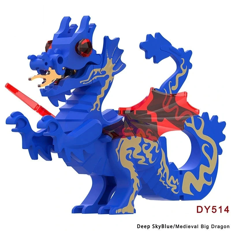 Blue/Medieval Big Dragon Minifigures DY514 Other MiniFigure