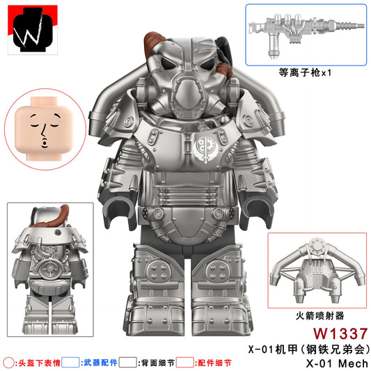 X-01 Power Armor Minifigures W1337 Compatible With Lego