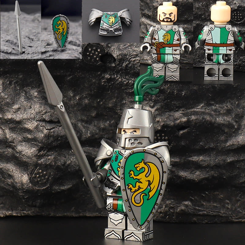 Green Dragon Knight Minifigures ZGSD02 Compatible With Lego