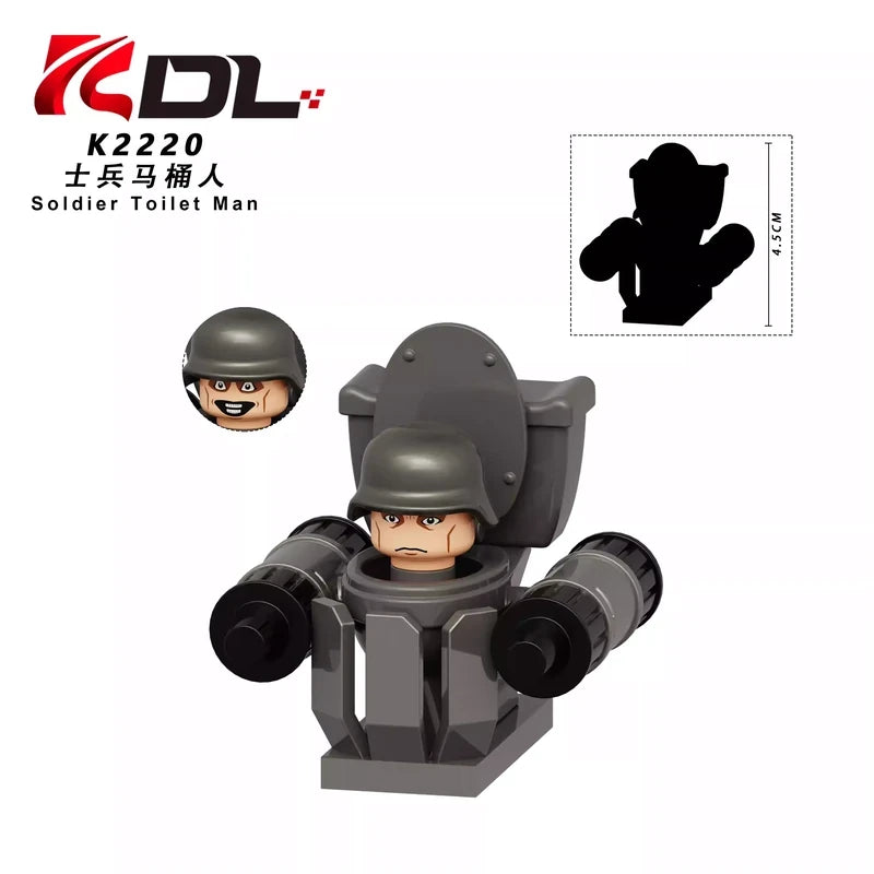 Soldier Toilet Man minifigures K2220 Movies and TV figure