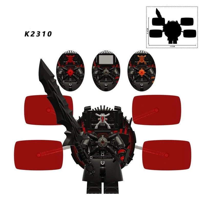 Skibidi Battle Corrupted Titan TV Man 2.0 Watchman Minifigure K2310