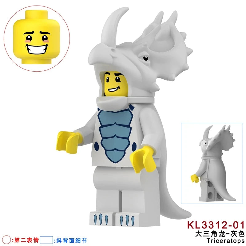 Big Triceratops Costume Fan Minifigure KL3312-01