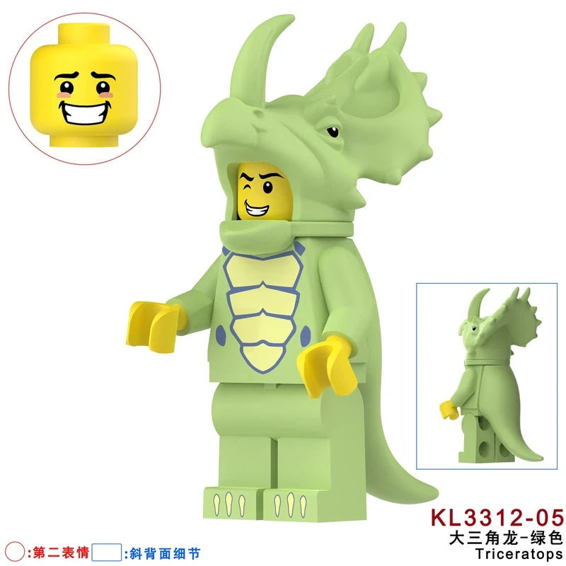 Big Triceratops Costume Fan Minifigure KL3312-05