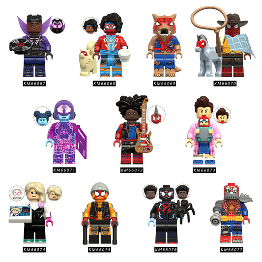 Marvel Spider - Man Character Minifigures Set Miles Morales/Hobie Brown/Pavitr Prabhakar
