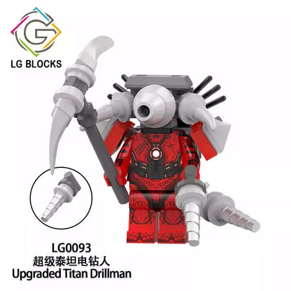 Upgraded Titan Drillman Minifigures LG0093 Movies and TV MiniFigure