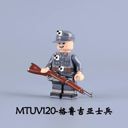 World War II Soldier Minifigures Set MTUV119 - MTUV122