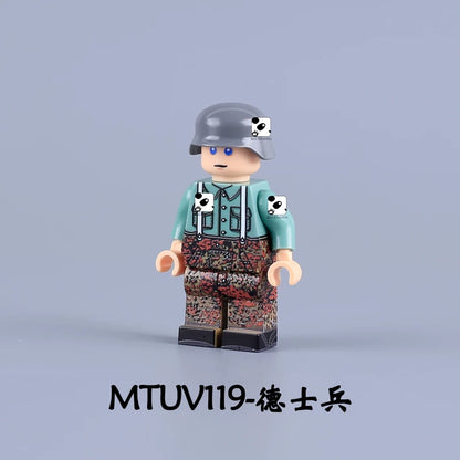 World War II Soldier Minifigures Set MTUV119 - MTUV122