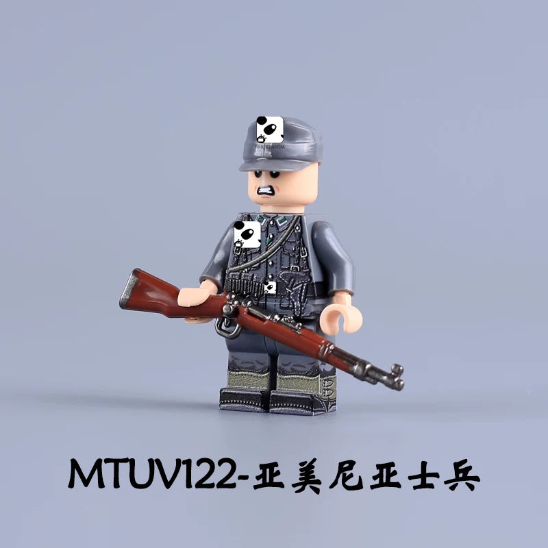 World War II Soldier Minifigures Set MTUV119 - MTUV122