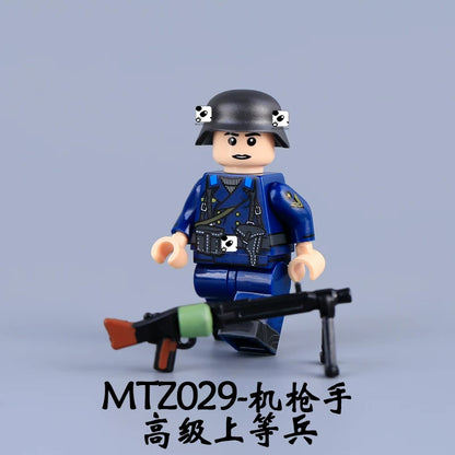 World War II Soldier Minifigures Set MTZ027-MTZ030