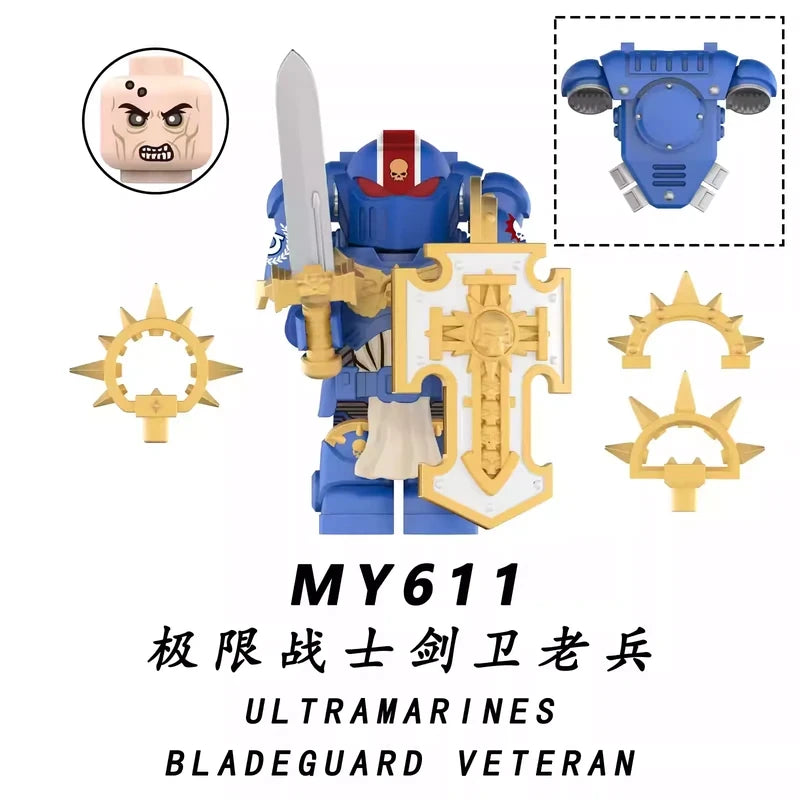 Ultramarines Bladeguard Veteran minifigures MY611 Games figure