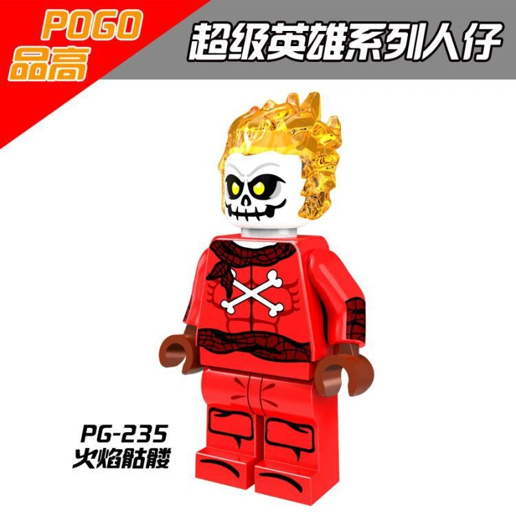 Blazing Skull Minifigures PG-235 Compatible With Lego
