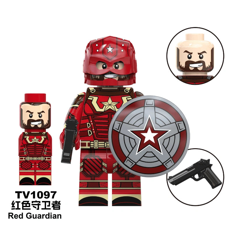 Red Guardian Minifigures TV1097 Compatible With Lego