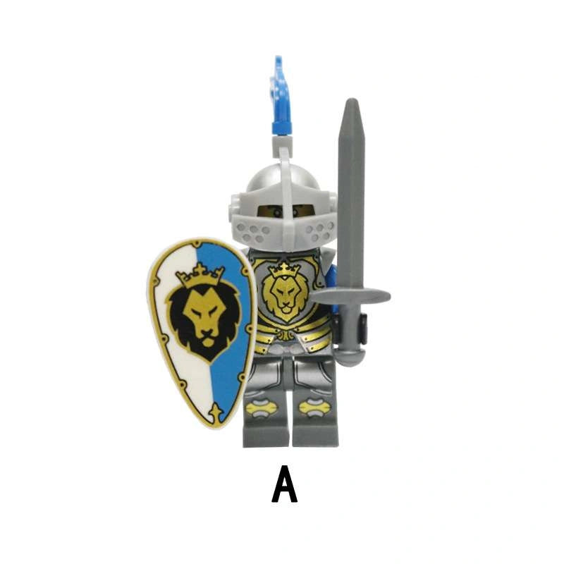 Blue Lion Knight Minifigures AX9801-A Compatible With Lego