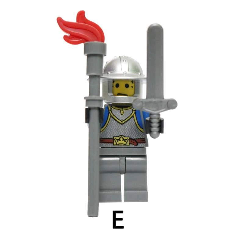 Blue Lion Knight Minifigures AX9801-E Compatible With Lego