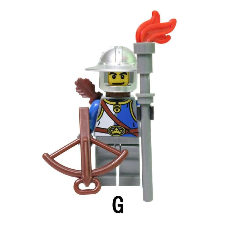 Blue Lion Knight Minifigures AX9801-G Compatible With Lego