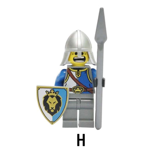 Blue Lion Knight Minifigures AX9801-H Compatible With Lego