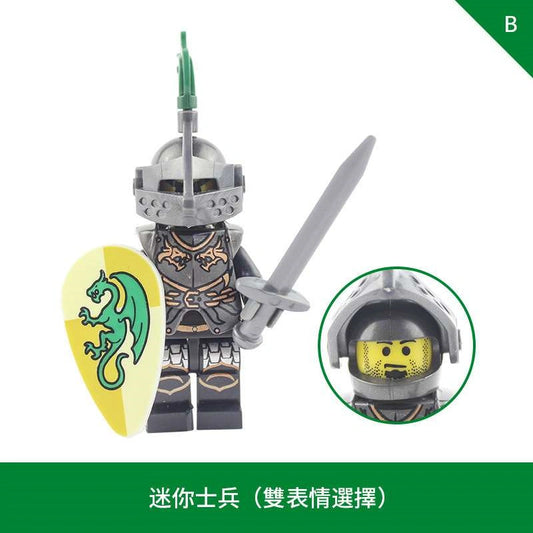 Green Dragon Knight Minifigures AX9806-B Compatible With Lego