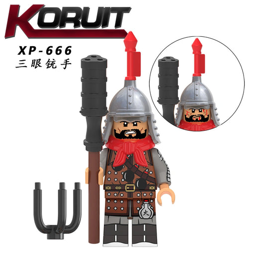 Ming Dynasty Soldier Minifigures XP-666 Compatible With Lego