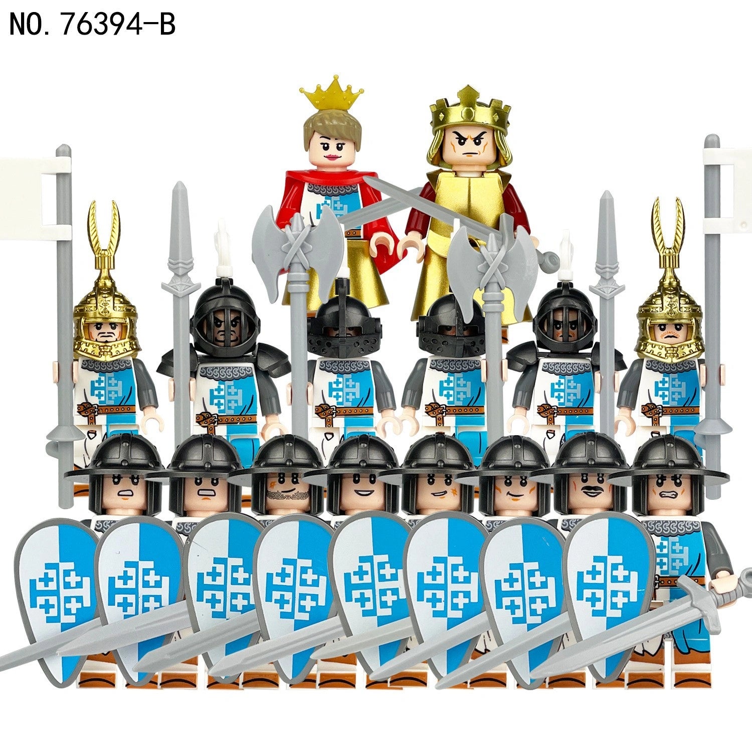 Medieval Soldier Set Minifigures 76394-B Compatible With Lego