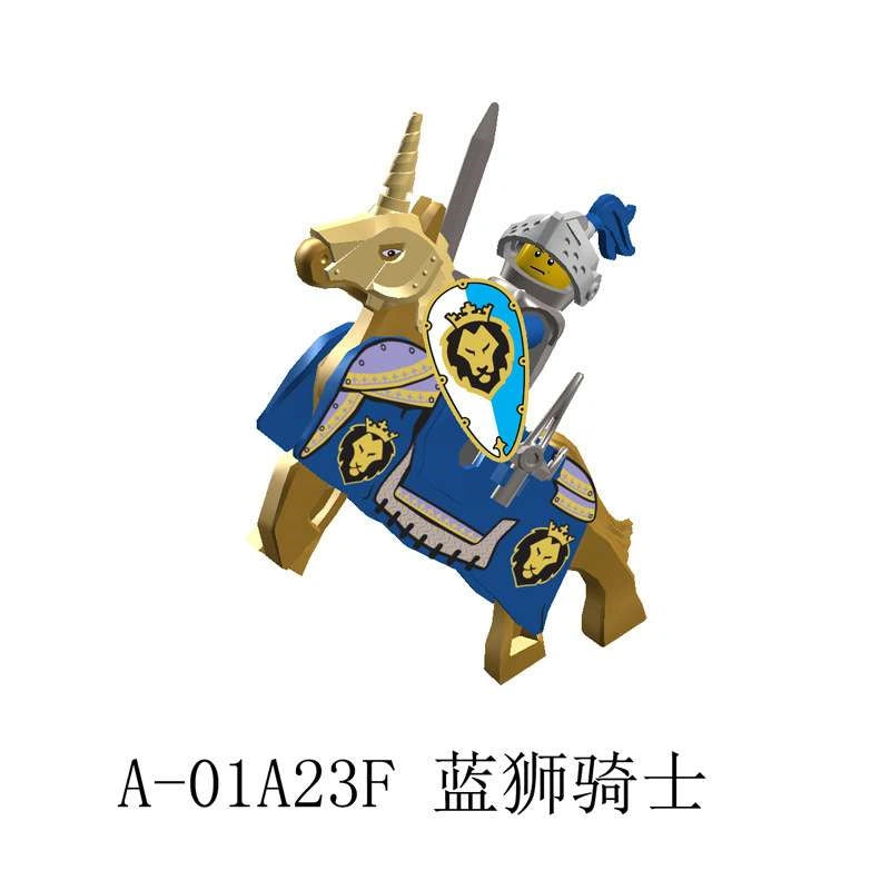 Sword and Shield Knight With War Horse Minifigures AX9851-A Compatible With Lego
