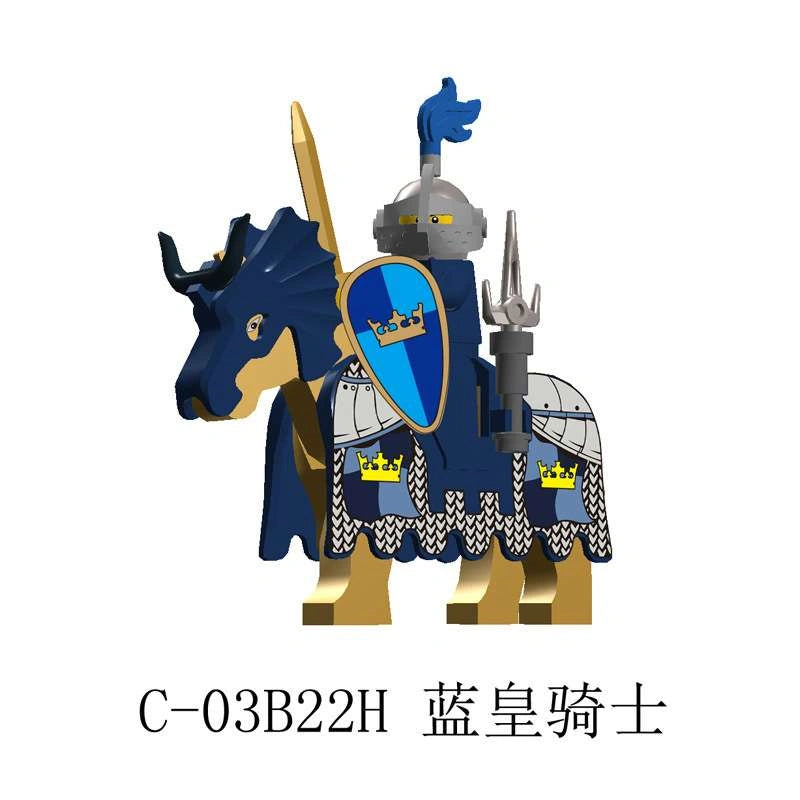 Sword and Shield Knight With War Horse Minifigures AX9851-C Compatible With Lego