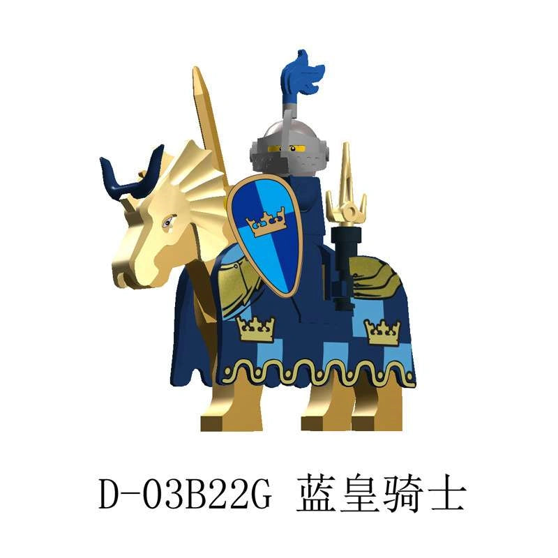 Sword and Shield Knight With War Horse Minifigures AX9851-D Compatible With Lego