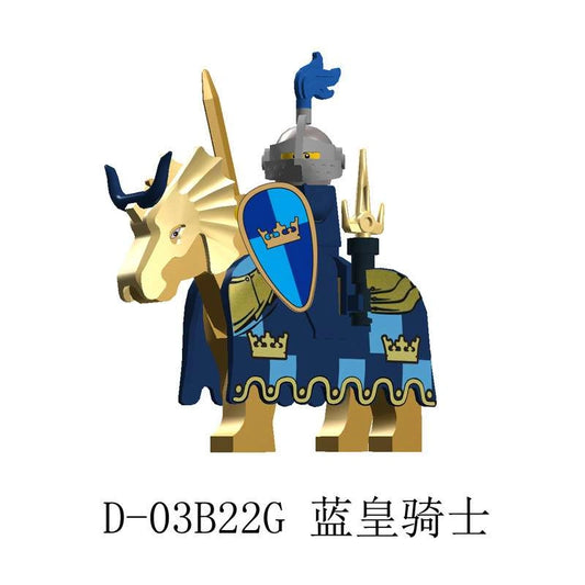 Sword and Shield Knight With War Horse Minifigures AX9851-D Compatible With Lego