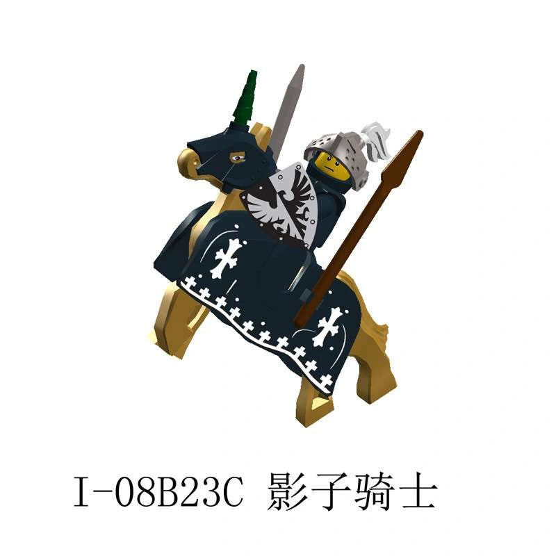 Sword and Shield Knight With War Horse Minifigures AX9851-I Compatible With Lego