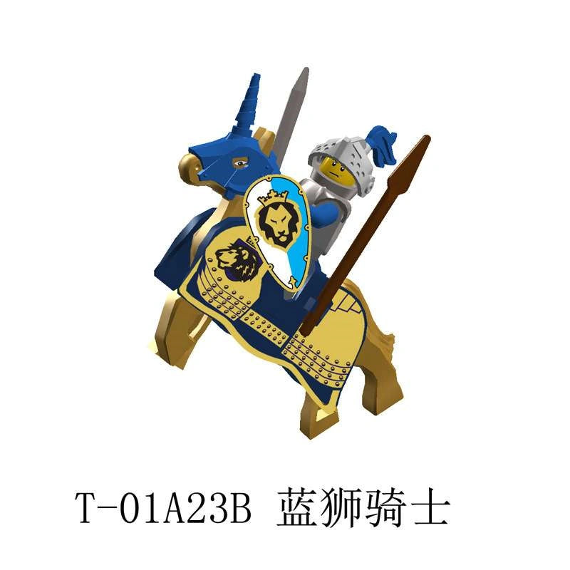 Sword and Shield Knight With War Horse Minifigures AX9851-T Compatible With Lego