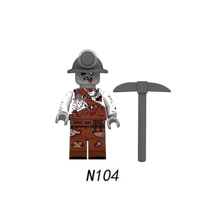 Zombie Miner Minifigures N104 Movies and TV MiniFigure