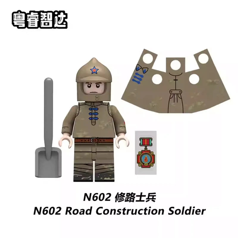 Road Construction Soldier Minifigures N602 Military MiniFigure
