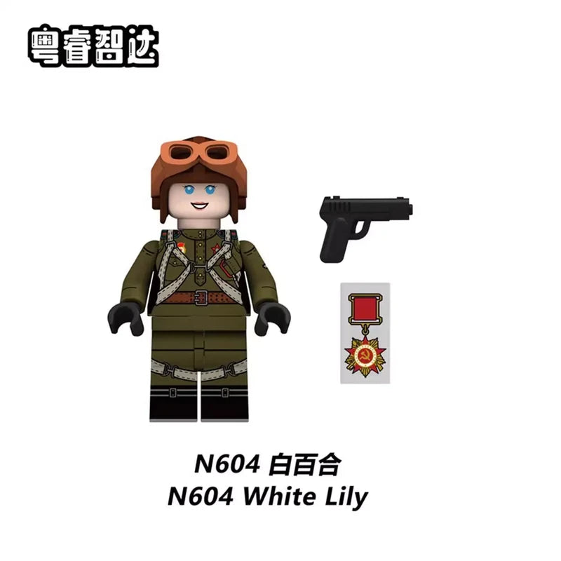 White Lily Minifigures N604 Military MiniFigure