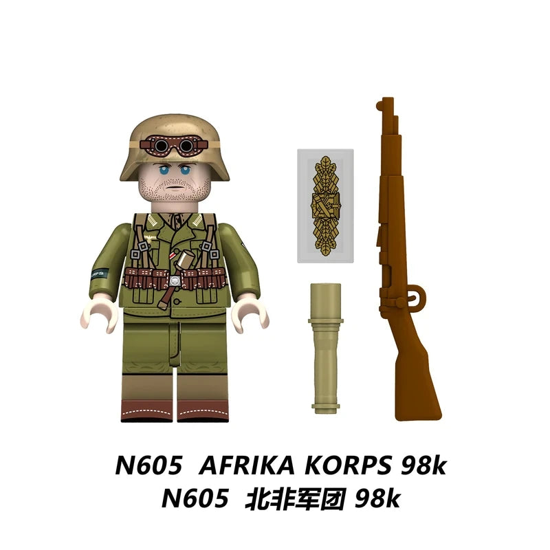 Afrika Korps 98K Rifle Soldier Minifigure N605