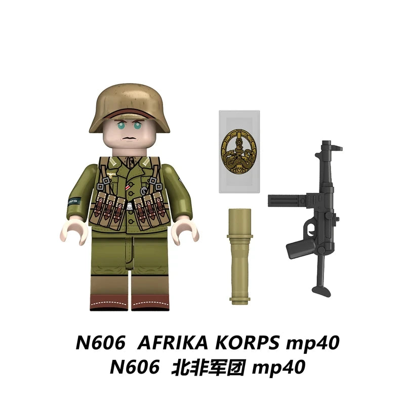 Afrika Korps MP40 Soldier Minifigure N606
