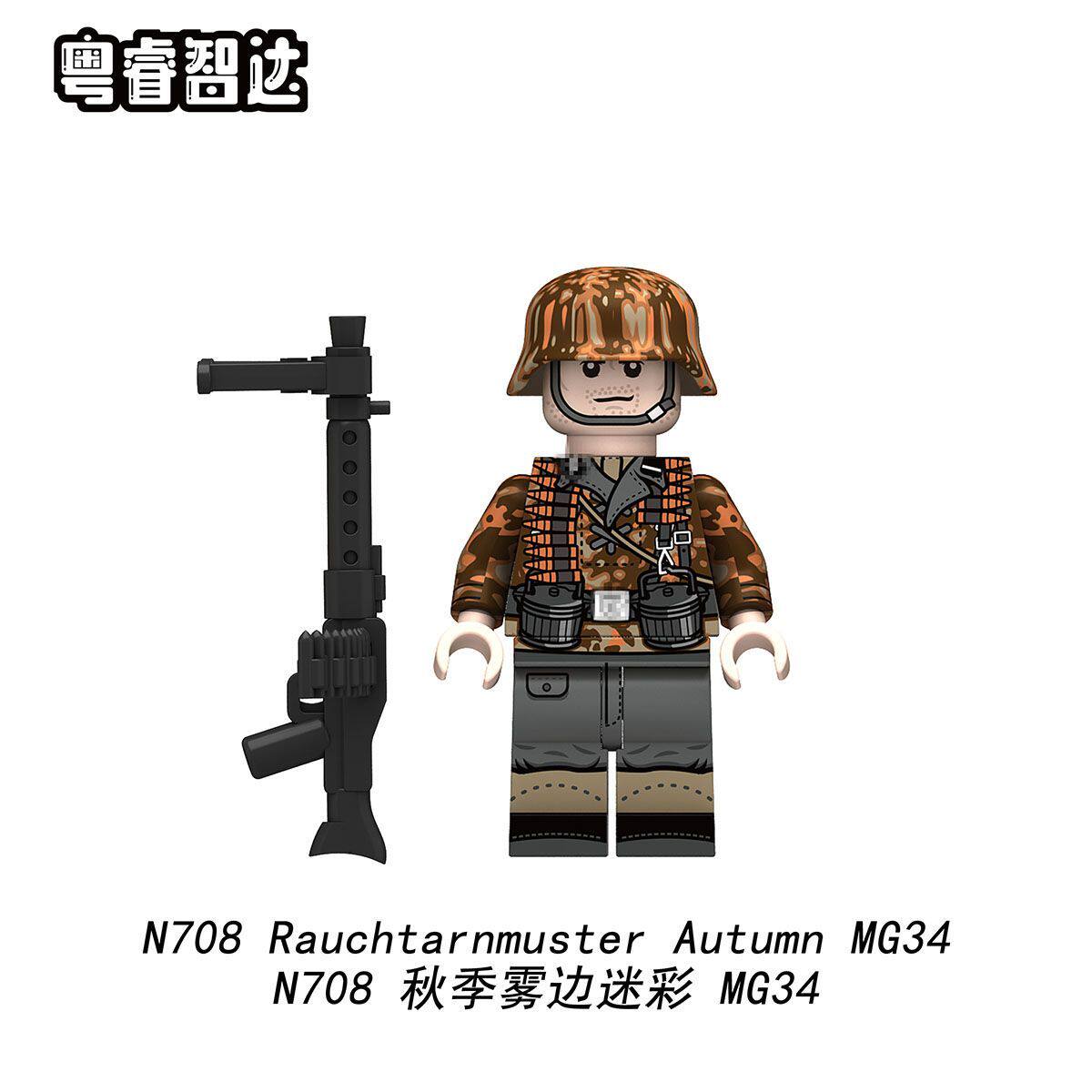 N708 Autumn Rauchtarnmuster MG34 minifigures