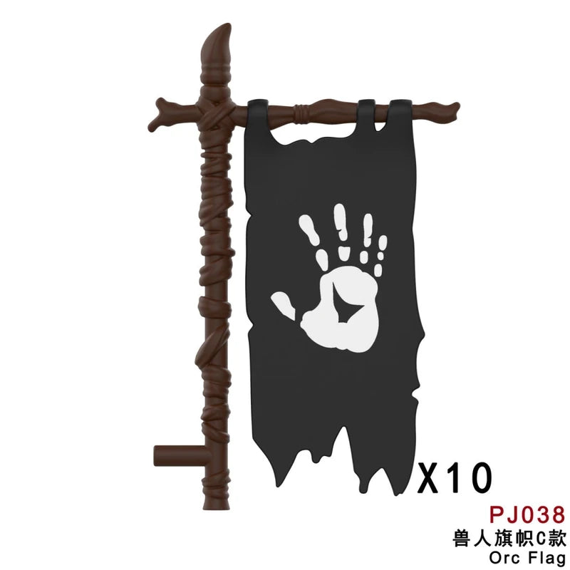 Orc Flag minifigures PJ038 The Lord of the Rings figure