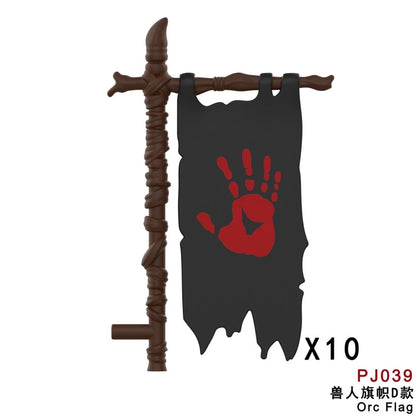 Orc Flag minifigures PJ039 The Lord of the Rings figure