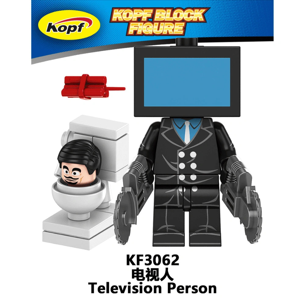 TV Man Minifigures KF3062 Compatible With Lego