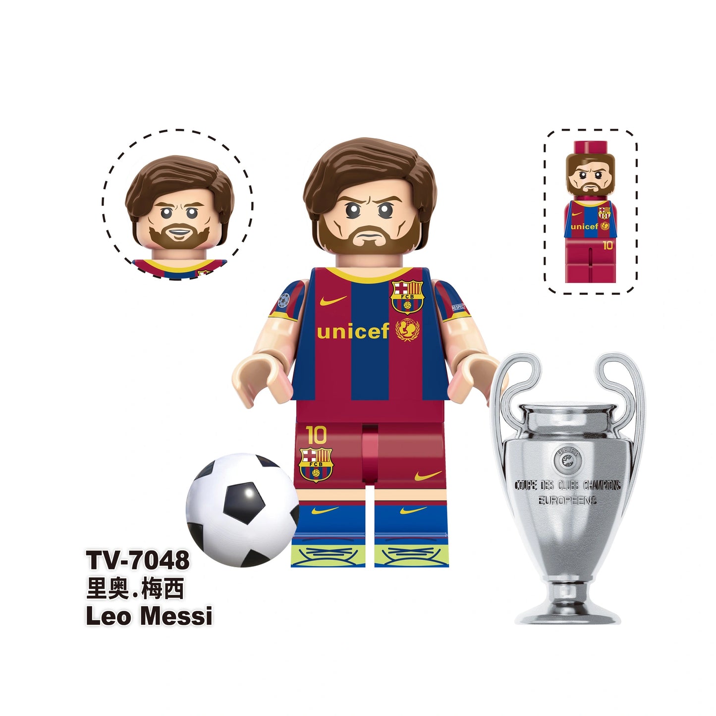 Lionel Messi Minifigures TV7048 Compatible With Lego