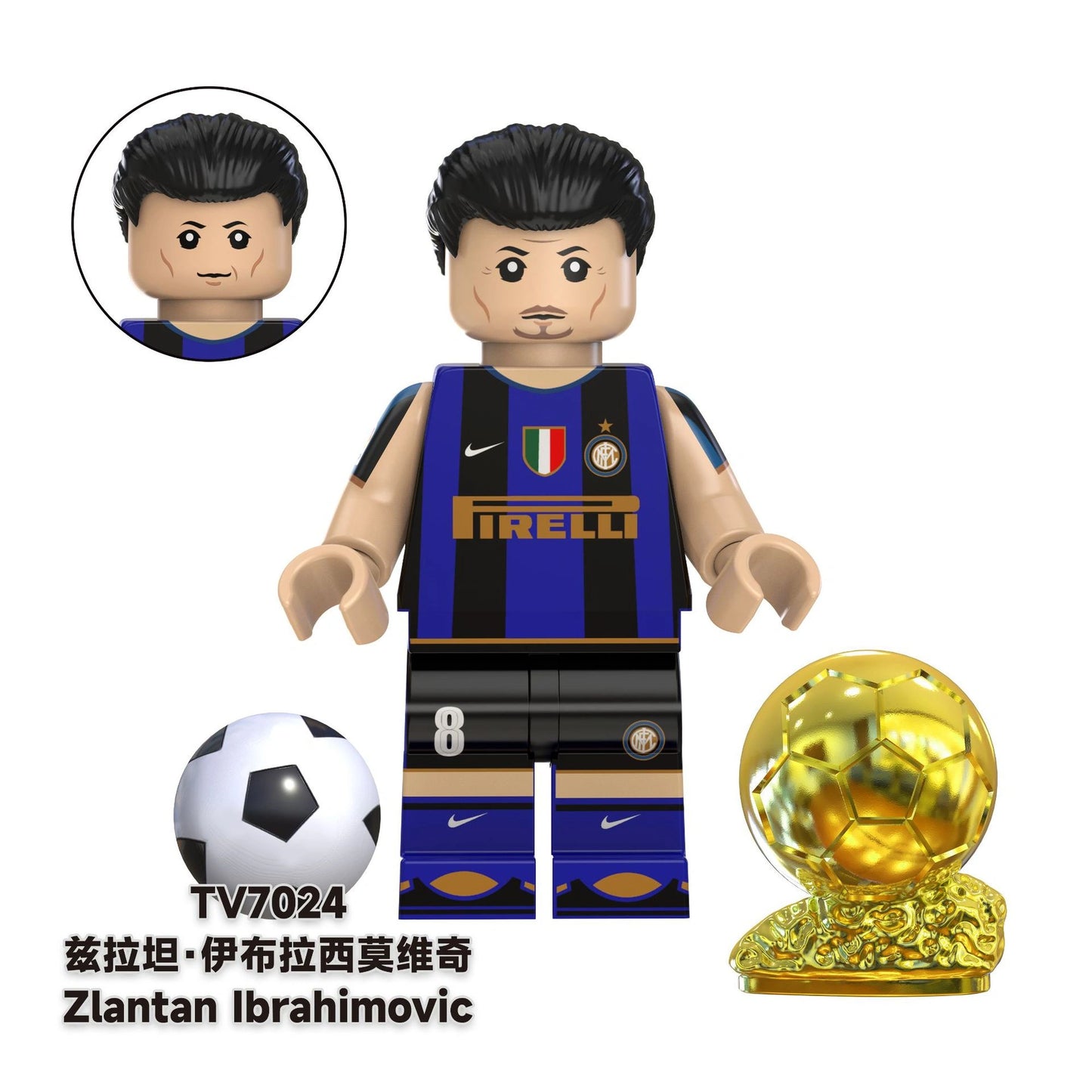 Zlatan Ibrahimovic Minifigures TV7024 Compatible With Lego