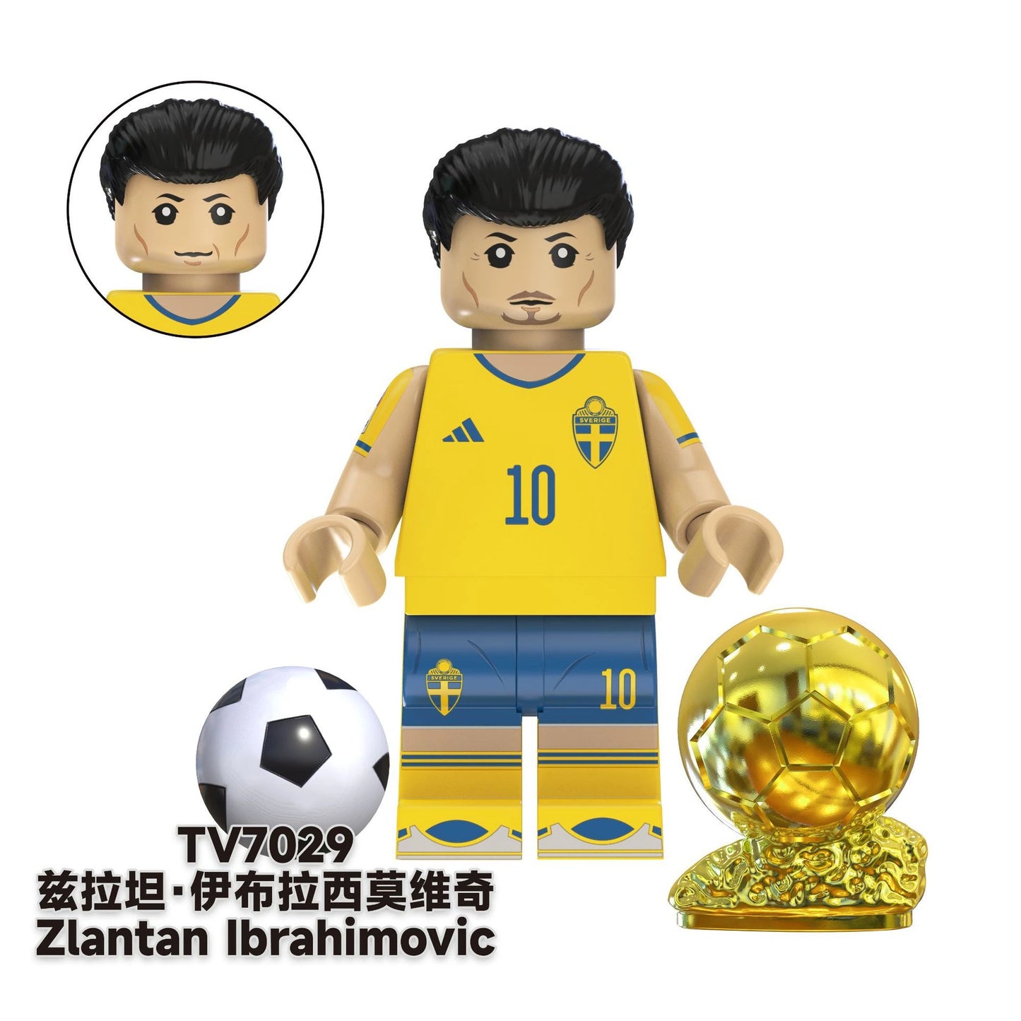 Zlatan Ibrahimovic Minifigures TV7029 Compatible With Lego