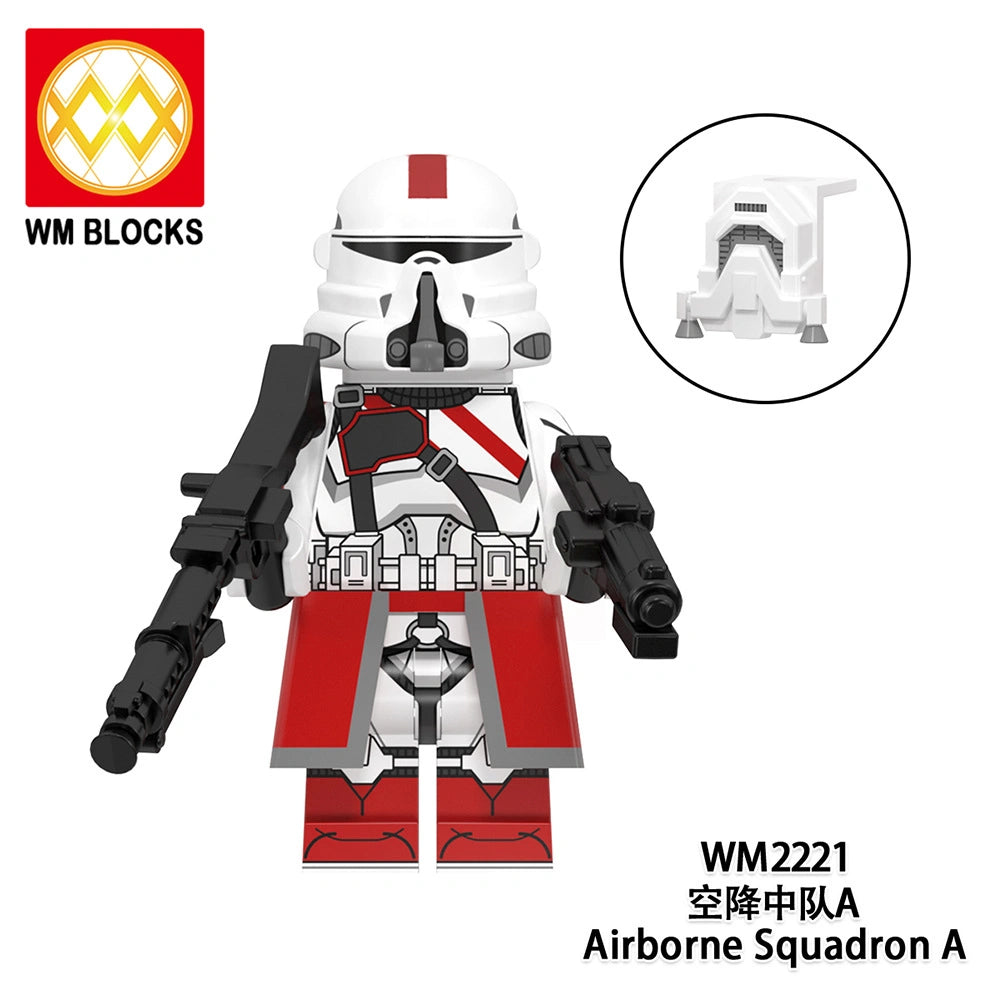 Airborne Squadron A Clone Trooper Minifigures WM2221 Compatible With Lego