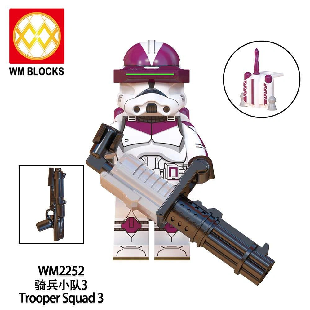 Trooper Squad 3 Minifigures WM2252 Compatible With Lego