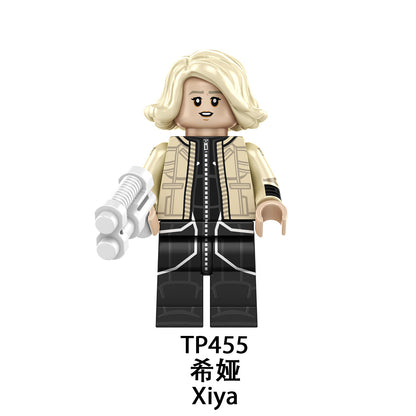 TP455 Xiya custom minifigures: With golden hair, wearing light - colored top