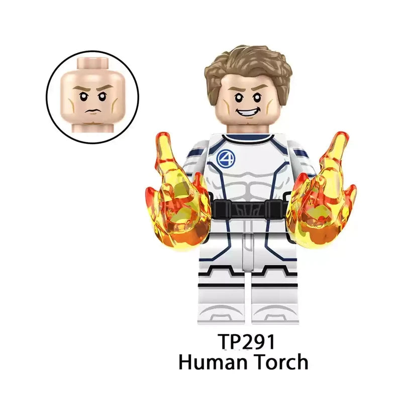 Human Torch minifigures Johnny Storm figure TP291 Marvel Custom Minifigure