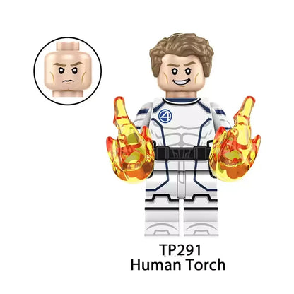 Human Torch minifigures Johnny Storm figure TP291 Marvel Custom Minifigure
